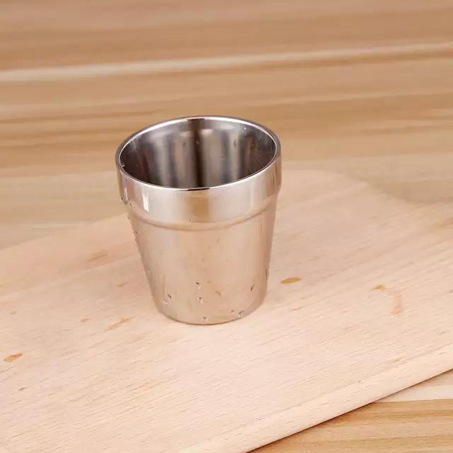 Terlaris Gelas Stainless 2 Lapis 7 Cm Gelas Korea