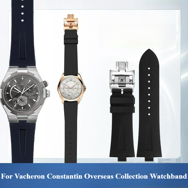Fluororubber Watchband For Vacheron Constantin Overseas Collection P47040 47450 49150 Original Men'S