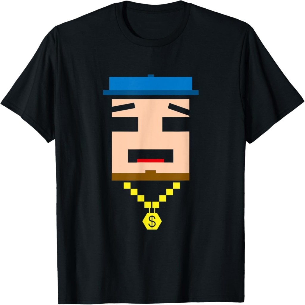 Blocked Pixelated Funny Gangster T-Shirt