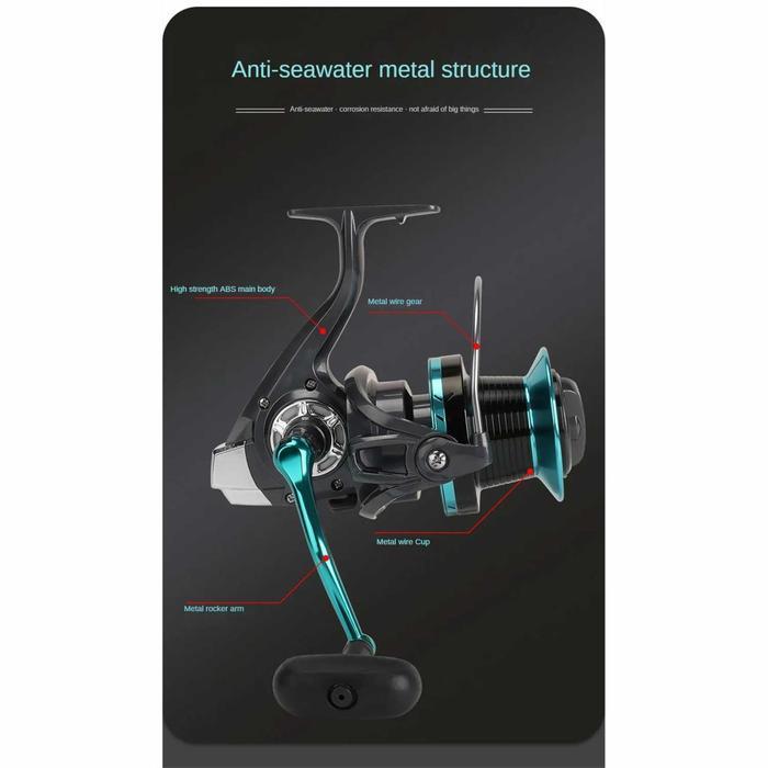 DK FISHING REEL GULUNGAN PANCING SPINNING GEAR RATIO 4.8:1 - DK800