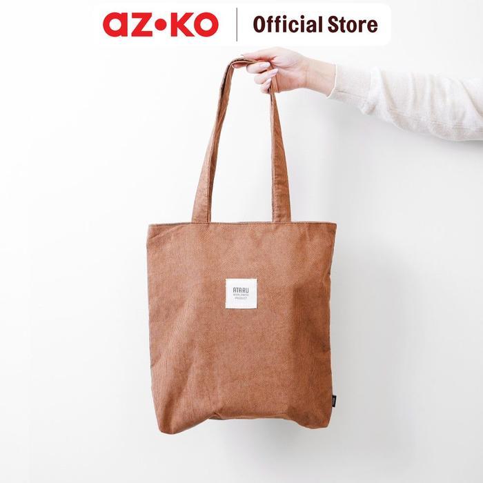 ATARU TOTE BAG CORDUROY - COKELAT