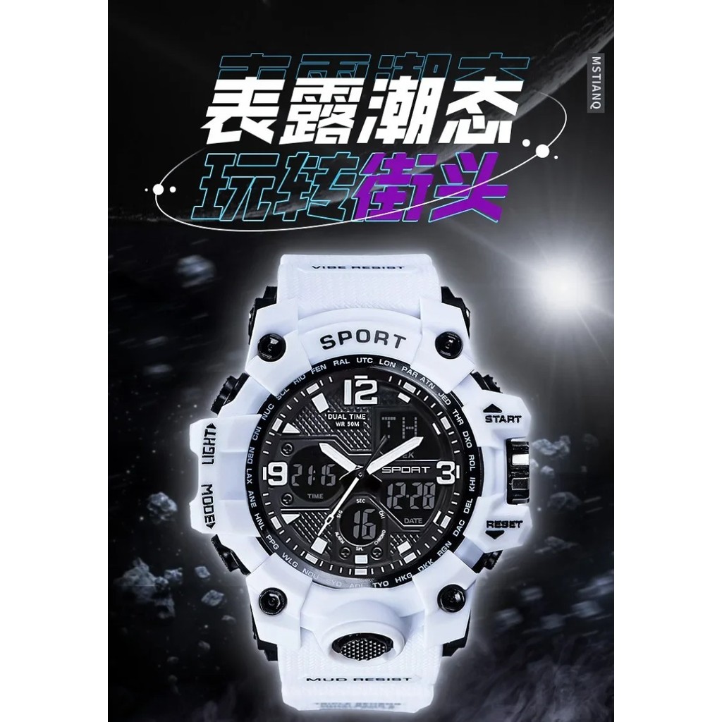 Hot Sale Sporty Digital Watch for Boys - Black Shine Tech Fashion High School Student Men's Digital