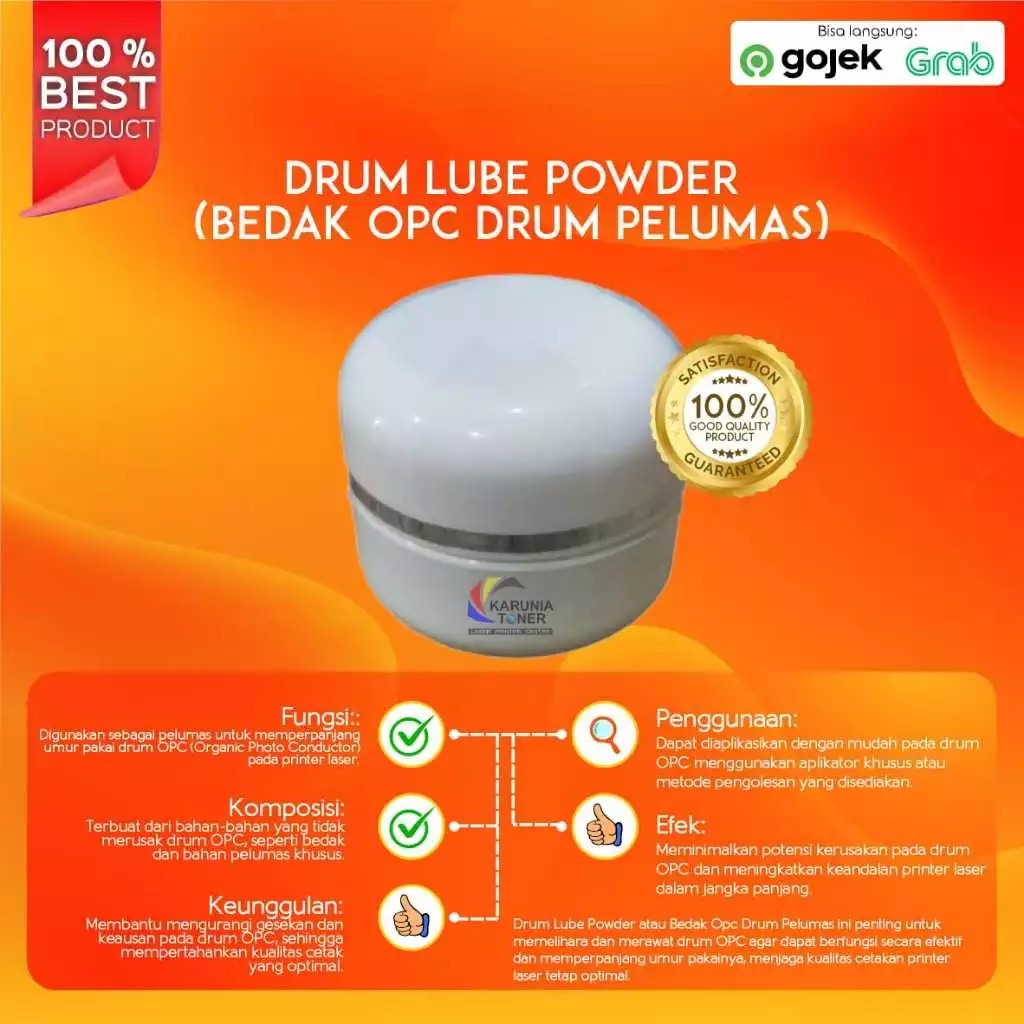 Drum Lube Powder Bedak Opc Drum Pelumas Opc Drum