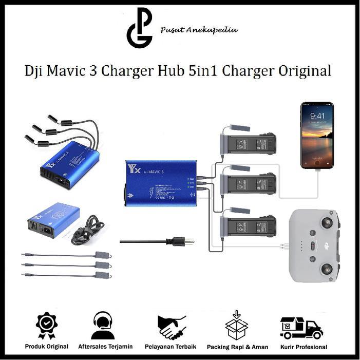 Dji Mavic 3 Charger Hub 5in1 - Mavic 3 Charging Hub Batteri Original
