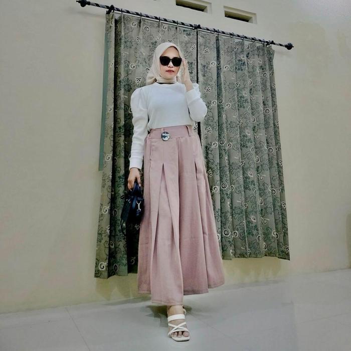 Kulot Rok Panjang Kulot Husna Kulot Elegan Kulot Panjang Wanita Kulot Haightwaist