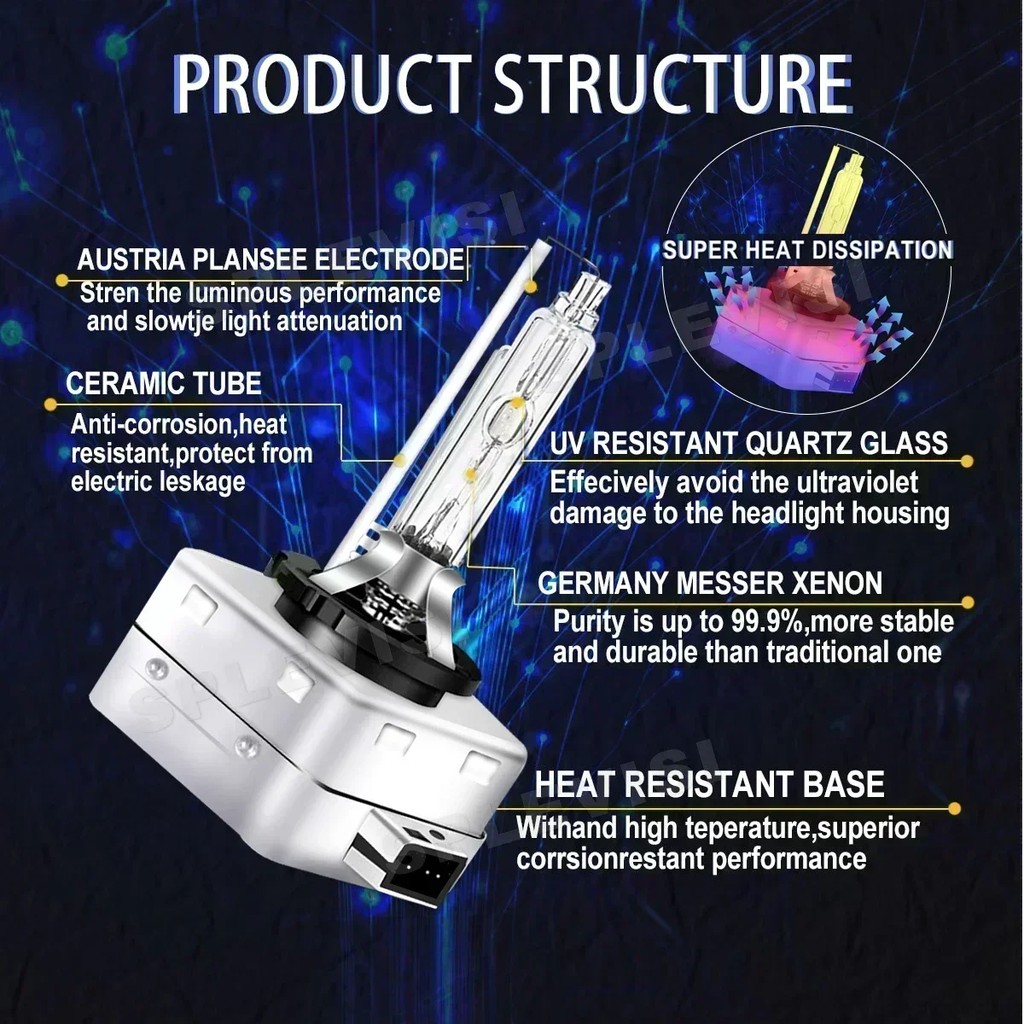 35W D3S HID Xenon Headlight 6000K Car Light For MERCEDES-BENZ CLA Coupe C117 X117 2012 2013 2014