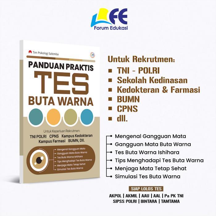 ASLI Buku Panduan Tes Buta Warna Full Color - READY STOCK