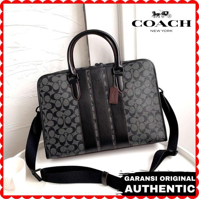 Tas Kerja Coach Pria Bond Brief In Signature Canvas Original Branded Authentic