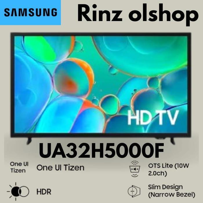 Samsung TV LED Smart 32 Inch 32H5000F UA32H5000FXXD Resolusi HD 1280 x 720 Mega Contrast Hyper Real 