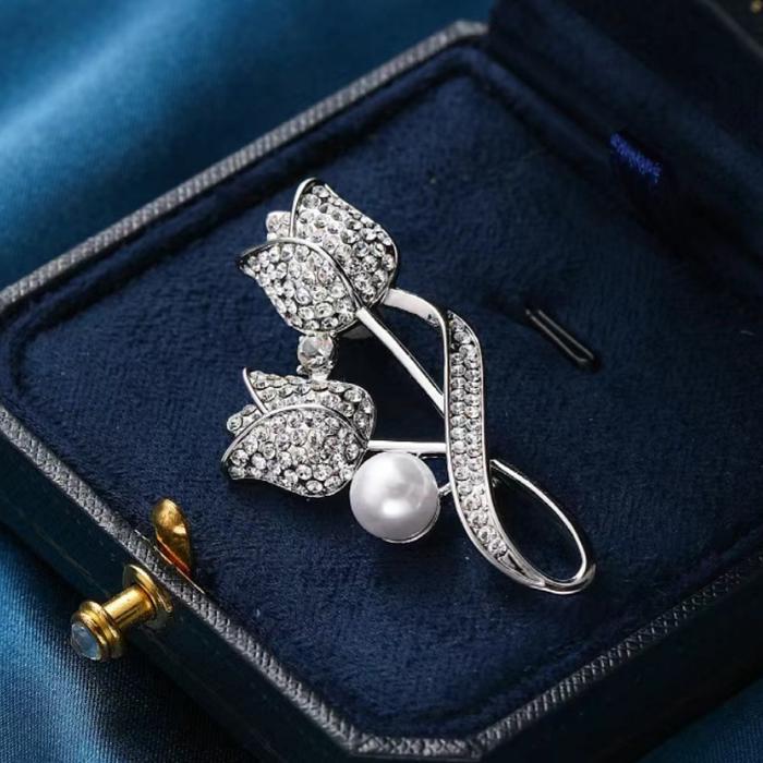 Bros Bunga Tulip Berlian Paduan Bros Selendang Multifungsi Syal Muslim Bros Samping