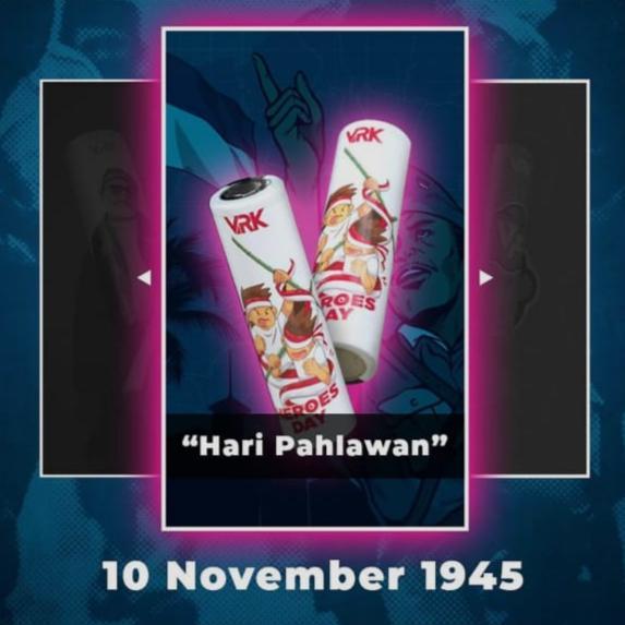 Vrk Battery Wraps Heroes Day Edition 18650 - Baterai Wrap Heroes