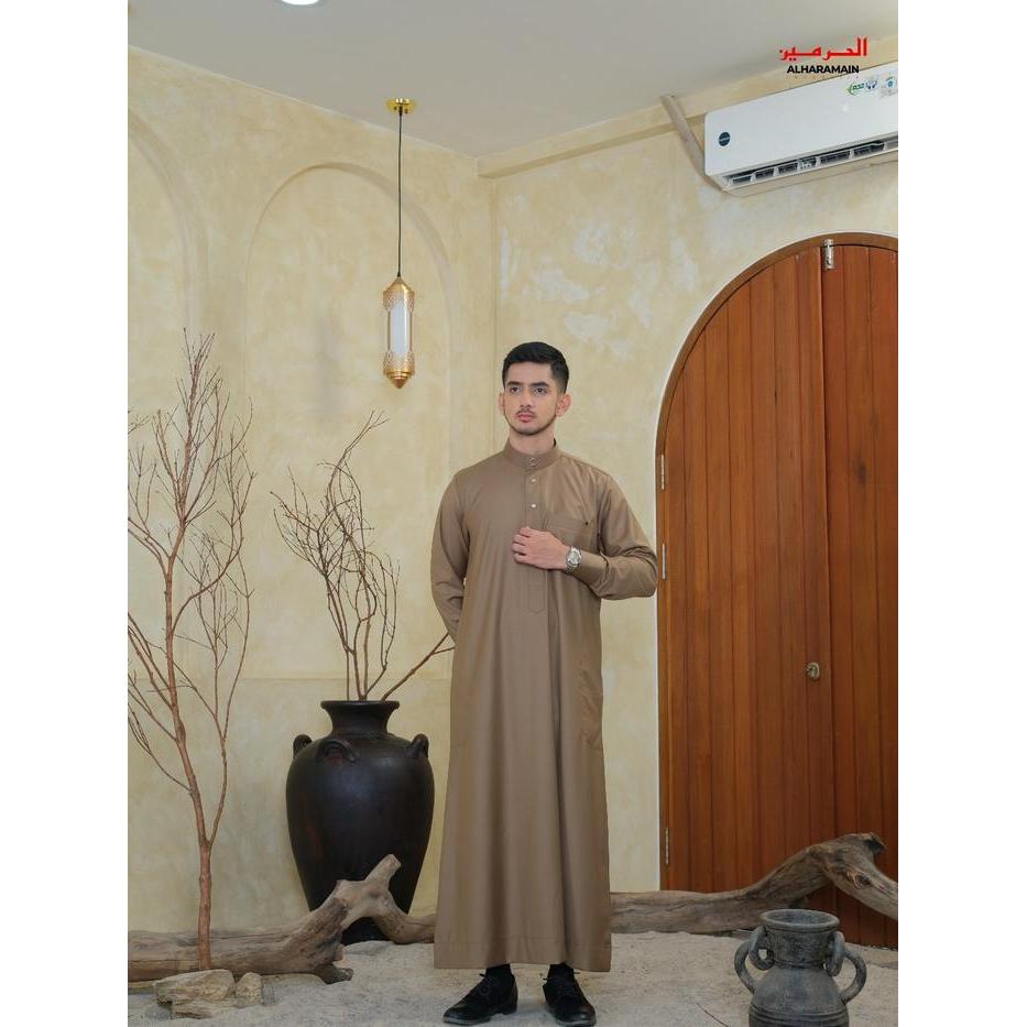 Stok Baru AL Haramain Series Semi Wol Thobe Hamzah Jubah / Gamis Pria Remaja & Dewasa