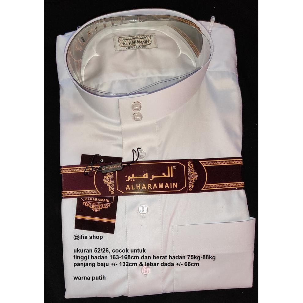 Stok Baru JUBAH AL HARAMAIN SIZE 52-26 -- JUBAH GAMIS ARAB IMPOR AL HARAMAIN UKU