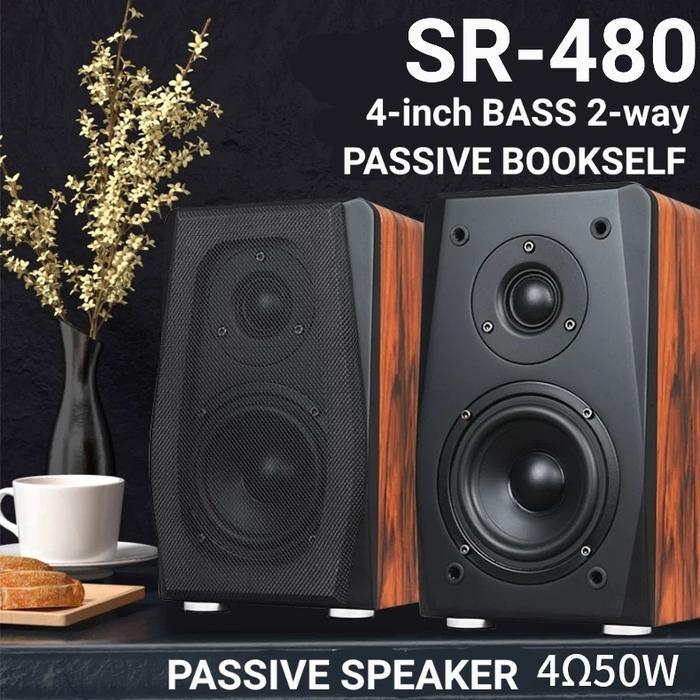 AVPRO SR-480 4-inch 2-way Passive Speaker Bookself 2.0ch 2x50watt