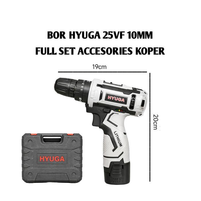 Mesin Bor Baterai Cordless Impact Drill Merk Uchiha 10Mm Type 32Vf Ori
