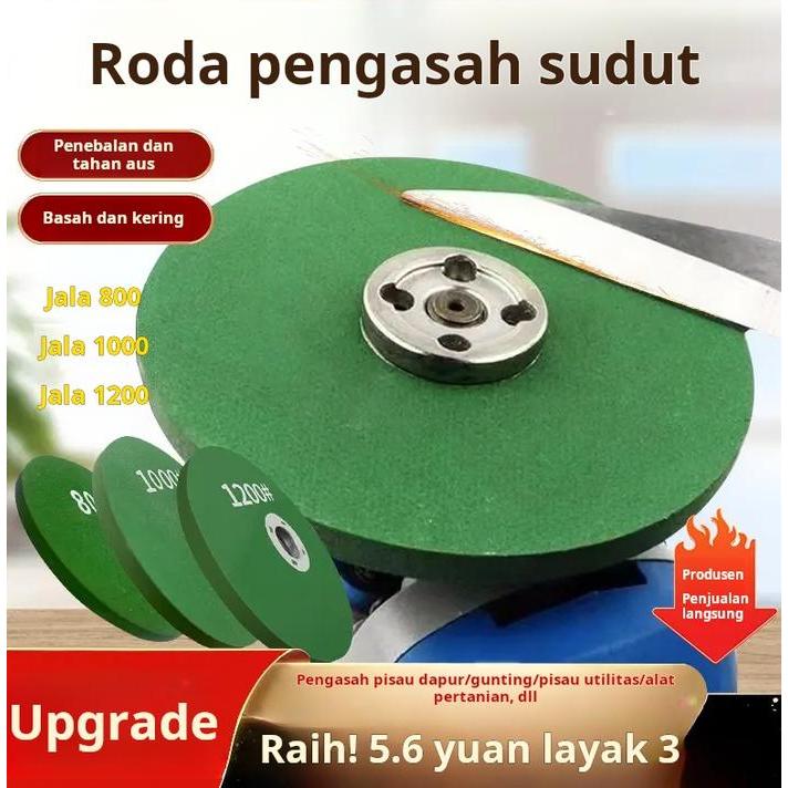 Roda pengasah pisau gerinda sudut, cakram pengasah pisau dapur, cakram pengasah, pengasah halus