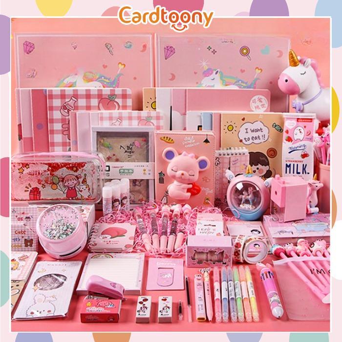 Paket Alat Tulis Kiloan Pulpen Stiker Memo Tempel Penghapus Pensil Buku Penggaris Rautan Stationery