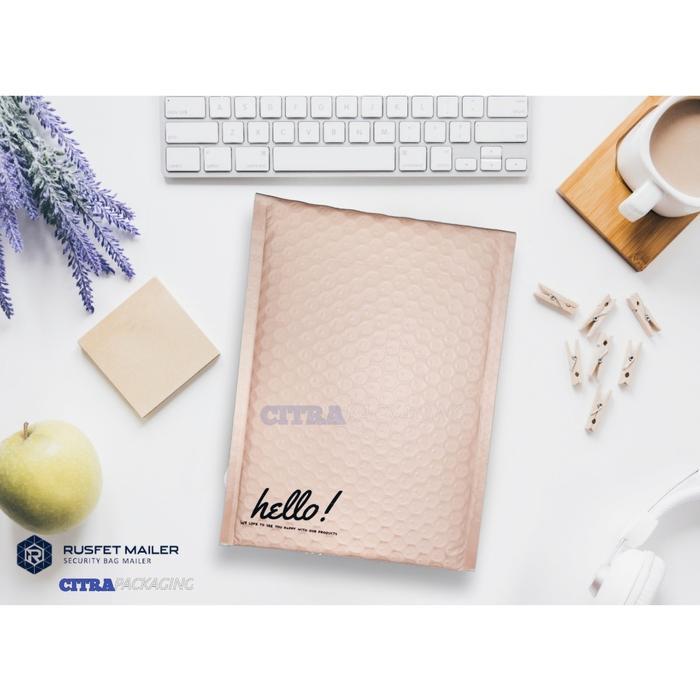 AMPLOP BUBBLE - BUBBLE MAILER - BUBBLE PACKING HELLO MATTE PINK