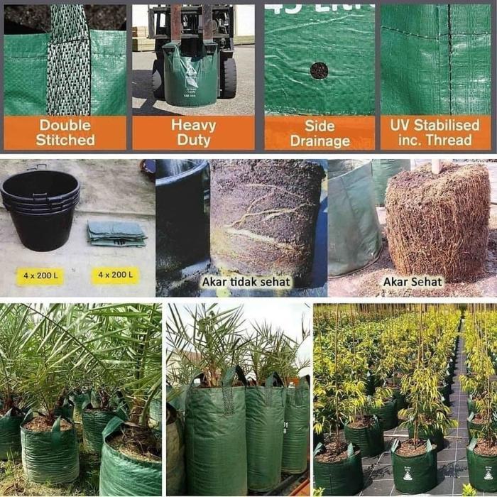 Planter Bag 150 Liter Tall Original Easy Grow - Planter Bag - Pot Planter - Pot Besar - Easy Grow