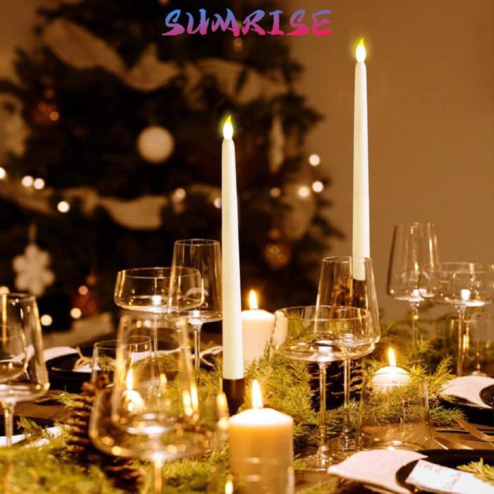 Lilin Led Elektrik Panjang/1 Pasang2pcs)Lilin Led Elektronik/Lilin Baterai Panjang/Lampu Elektrik