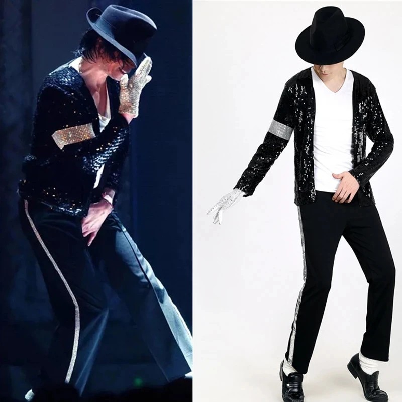 Michael Jackson Costume Cosplay Dance Star Party Cosplay Costume Clothing Hip Hop Stage Outfits