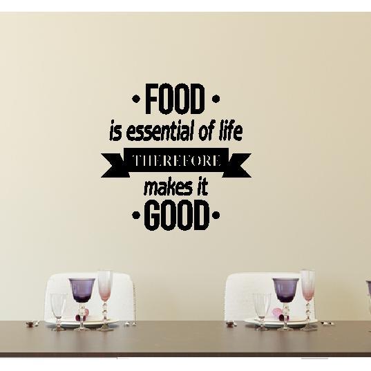 WallStiker Bless Food is Hiasan Dinding Kaca Dapur Ruang Makan Sticker