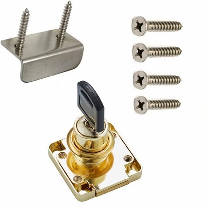 Informa - [Dari Tangerang] Kunci Laci Emas Gold Cabinet Drawer Lock Cupboard Key Office Desk
