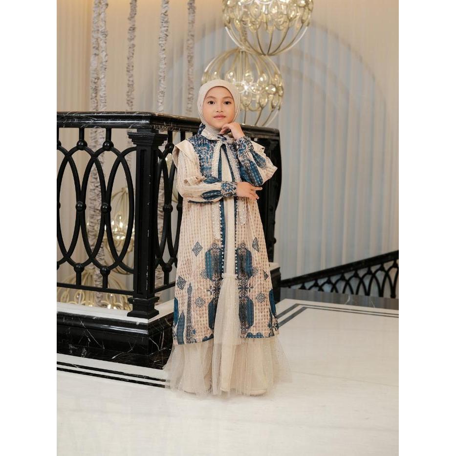 Alcavella - Zyphara Kids Dress Baju Gamis Anak Perempuan Elegan