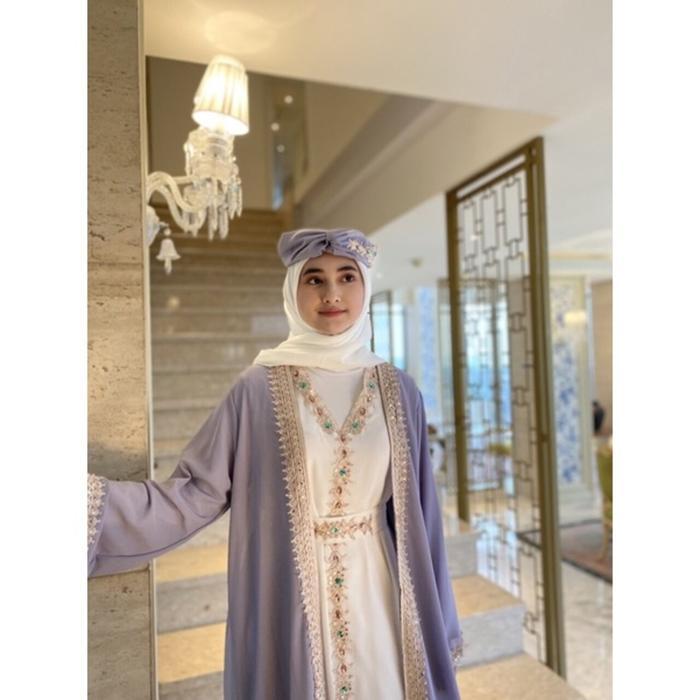 SHIREENZ ABAYA DRESS KAFTAN GRATIS MANSET TURBAN BELT L XL XXL DRESS CERUTY BABY DOLL LEBARAN