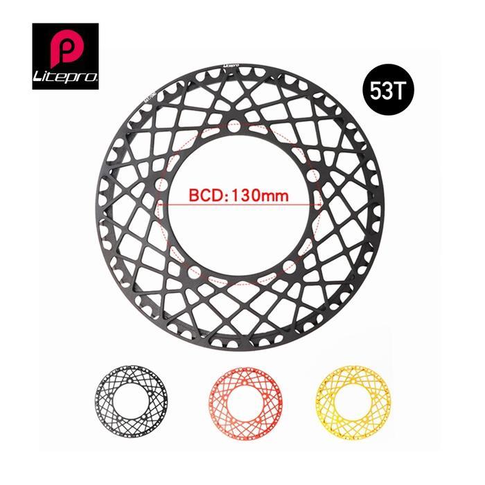 LITEPRO CHAINRING SPIDER 53T BCD 130 - GEAR DEPAN SEPEDA LIPAT