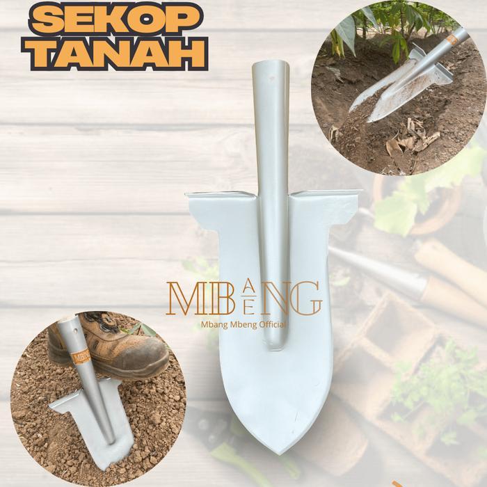 Mbang-Mbeng Sekop Lancip Baja Tebal 3mm / Sekop Multifungsi / Pertanian / Sekop Tanah