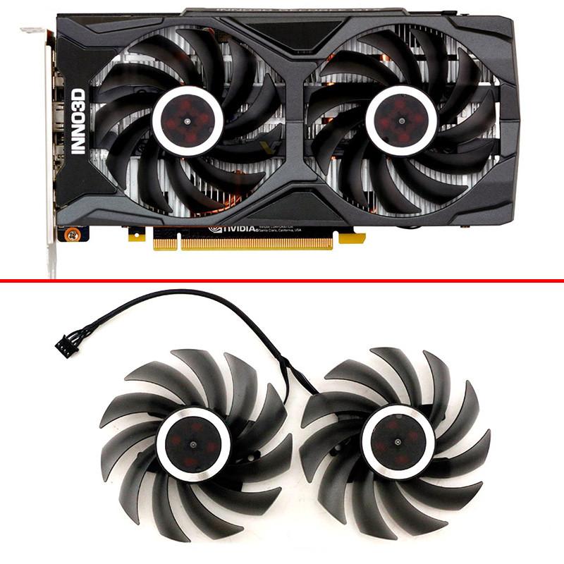 NEW 85MM 4PIN CF-12915S RTX2060 Super GTX1660 GPU FAN For INNO3D GTX 1660 2060 SUPER 6GB Twin X2 vid