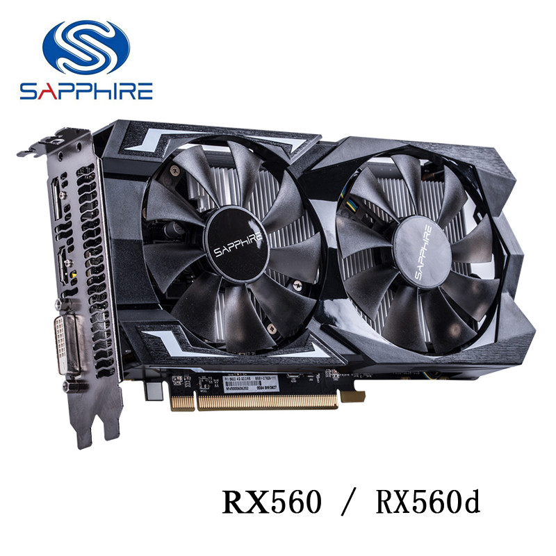 SAPPHIRE RX560 4GB GDDR5 Video Card for AMD RX 500 Graphics Cards rx560 d VGA RX 560 4G RX560D DP HD