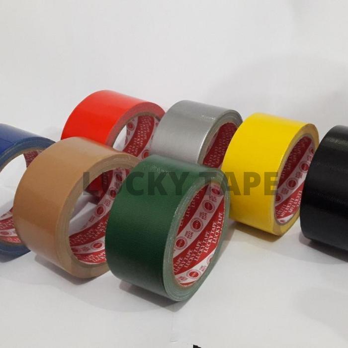 "New" Lakban Kain 2" Inch x 9M LUCKY Cloth Tape 48 mm Linen jilid