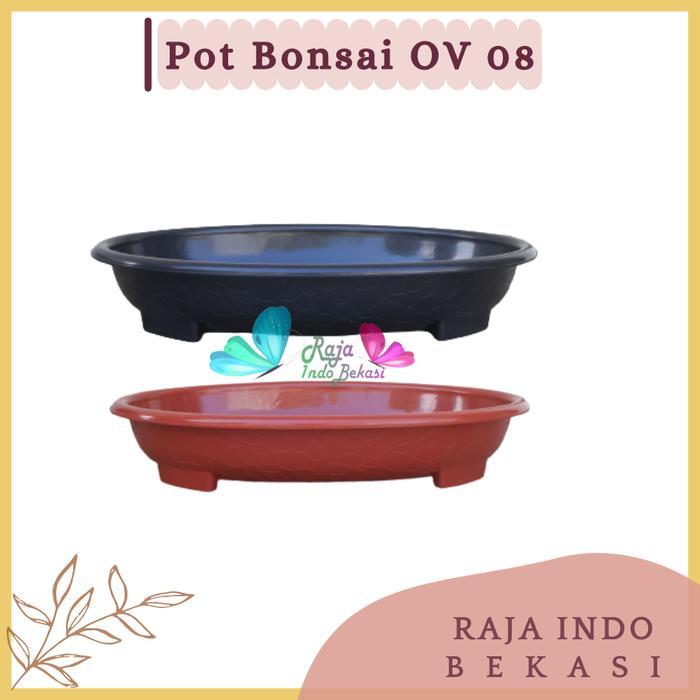 "New" Pot Bonsai Plastik Hitam Putih Murah Pot Bonsai Besar Kecil 20 25 30