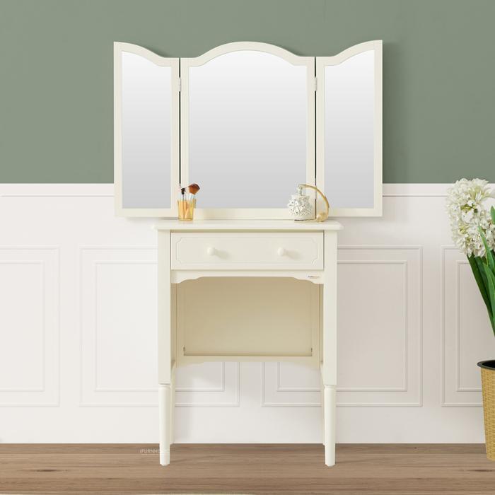 IFURNHOLIC Helen Mirror Table Meja Rias Aesthetic Cermin Lipat Meja Kamar Minimalis Furniture