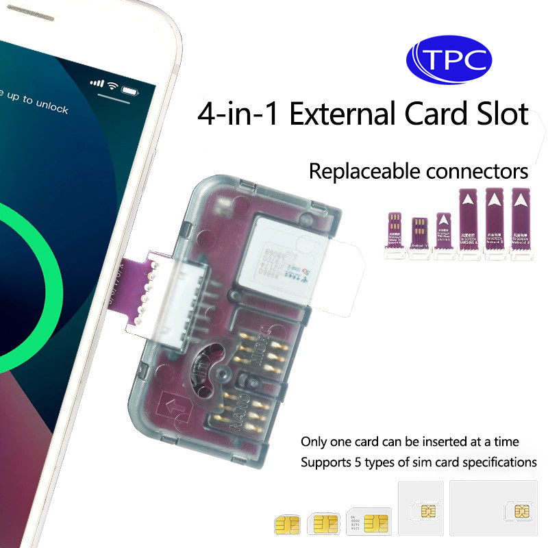 TPC SIM Card Adapter SIM Card Reader Mini SIM Nano for IPhone 5/6/7/8/X Android Phone Connector