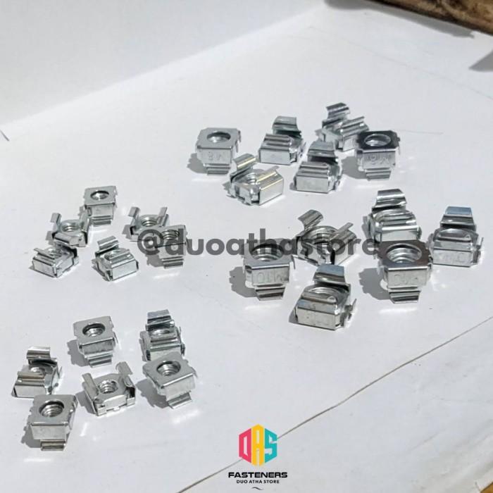 "New" M6 Cage Nut Mur Kandang Mur Rack Server M6 Putih