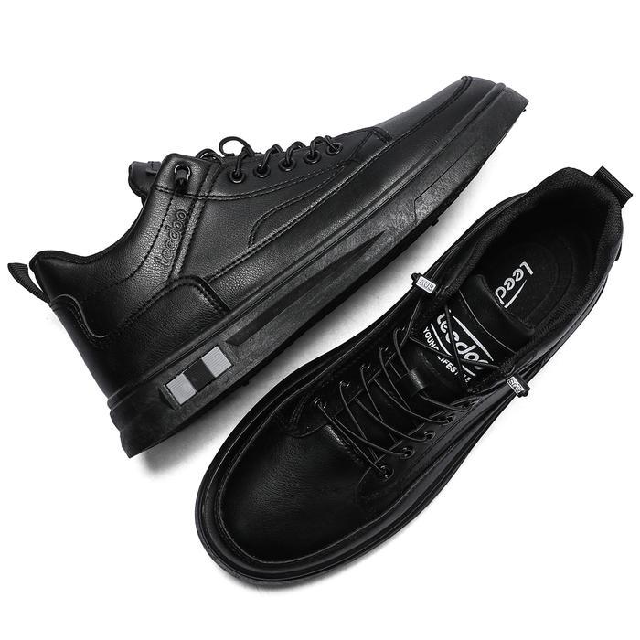 Aerostreet - Sepatu Casual Hitam Pria Sepatu Casual Outdoor Sepatu Kerja Sepatu Slip On Sepatu