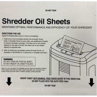 Pelumas Pisau Mesin Penghancur Kertas, Paper Shredder Blade Oil Sheet