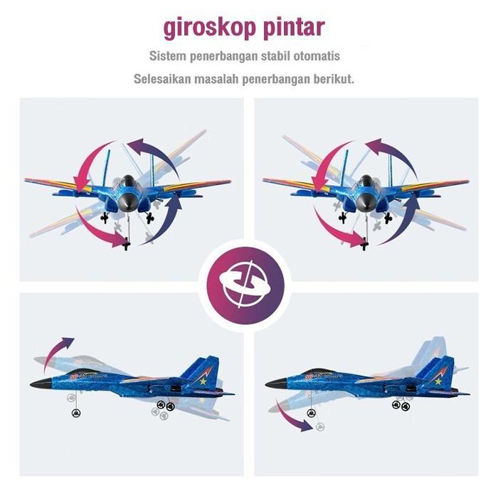 SU35 MAINAN PESAWAT TERBANG REMOTE CONTROL LED PESAWAT GLIDER AIRPLANE
