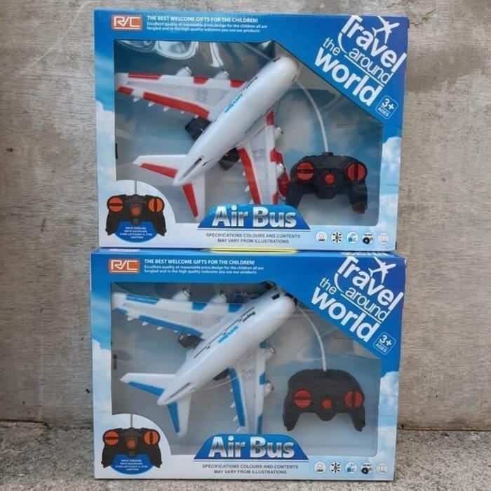 KADO MAINAN ANAK COWO RC PESAWAT TERBANG AIR BUS -REMOTCONTROL PESAWAT