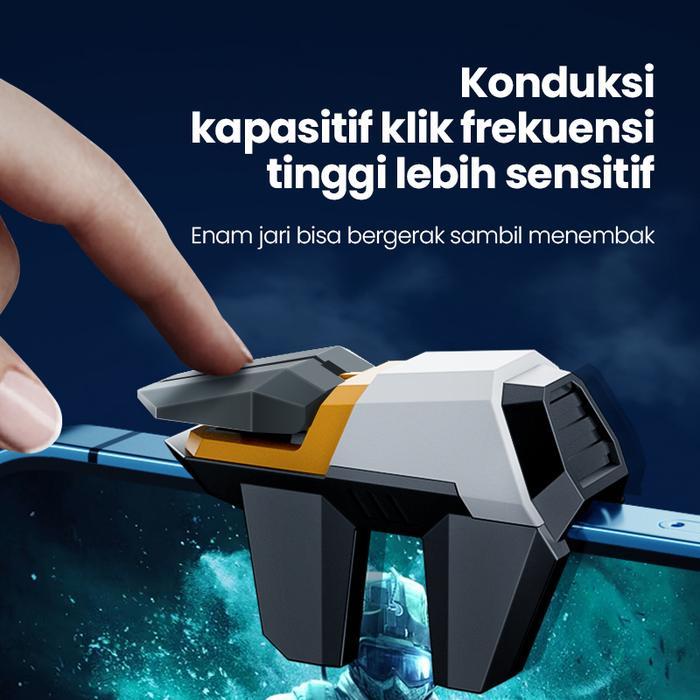 BLUEWOW DY11 TRIGGER PUBG FF FPS L1 R1 GAMING SIX FINGER TRIGGER UNTUK PENGALAMAN GAMING OPTIMAL DAN