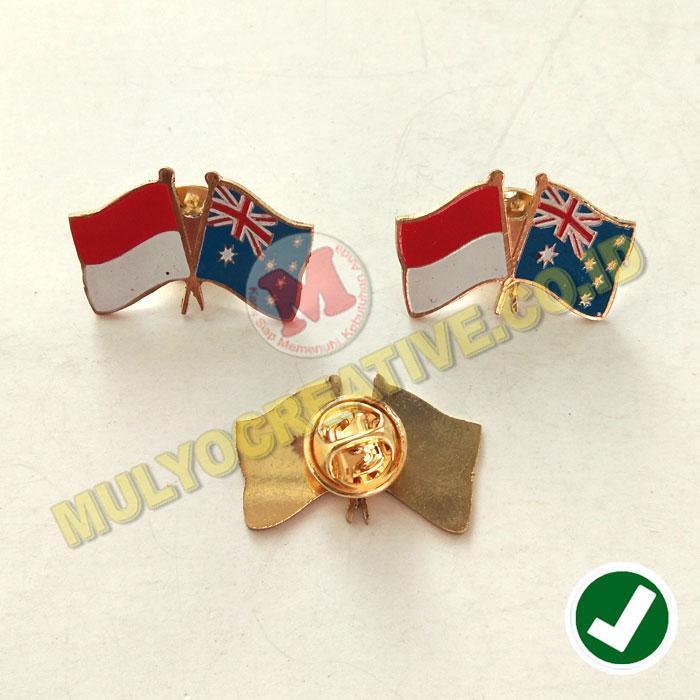 Flag Pin - Pin Bendera Persahabatan Indonesia Dan Australia