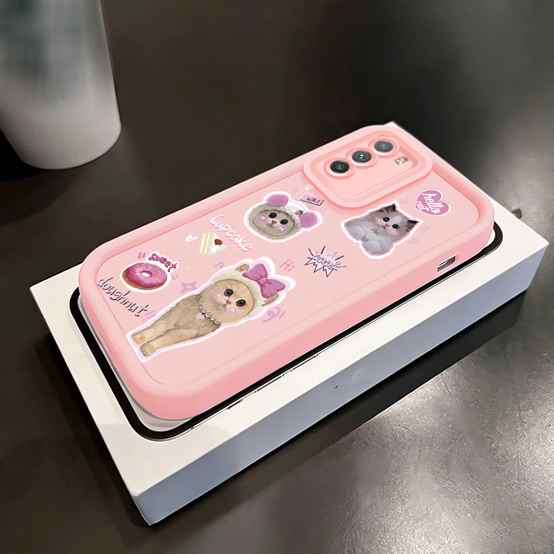 Casing Hp untuk POCO M3 Case Foto Kucing selebriti internet Kesing trendi baru Kasing Silikon Softca