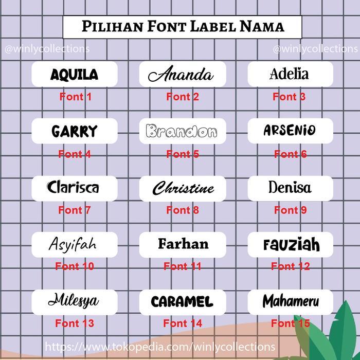 LABEL CUSTOM NAMA SERAGAM BAJU ANAK SEKOLAH STIKER SABLON SETRIKA
