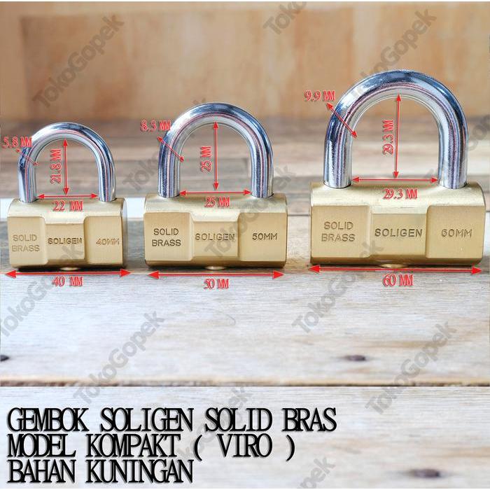 Soligen Gembok V Kompakt - Gembok Viro Soligen 40Mm 50Mm 60Mm