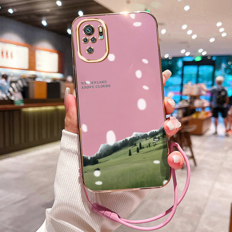 Casing Hp Untuk Xiaomi Redmi Note 10 Note 10s Note 10 Pro Case Casing gunung salju pola Kasus pelapi