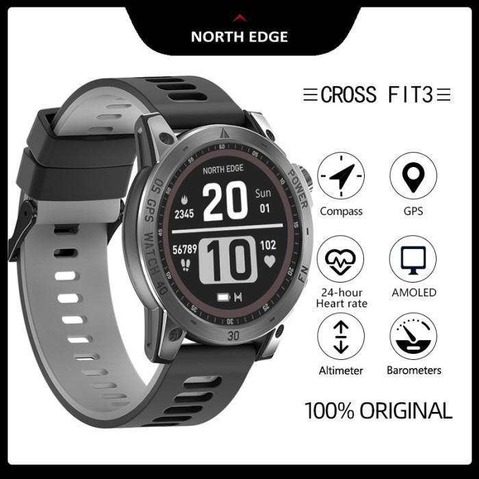 Promo North Edge Cross Fit 3 Gps Smartwatch Amoled Compass Barometer