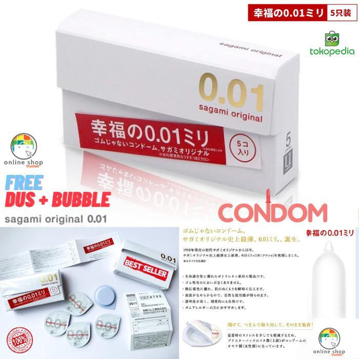 Kondom Sagami Kondom 001 0.01 Original Jepang Tipis Tertipis Isi 5Pc